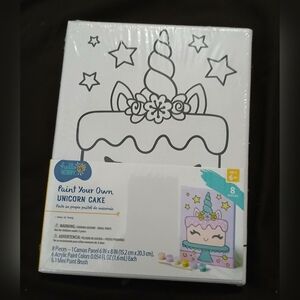 NWT Paint Your Own Unicorn Cake Set.